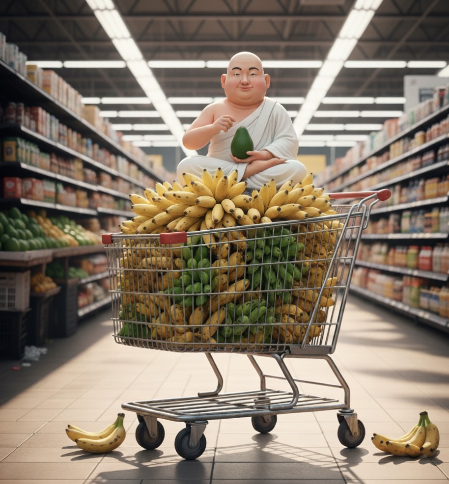 That time AI met the Buddha in the Produce AIsle of the Jewel-Osco